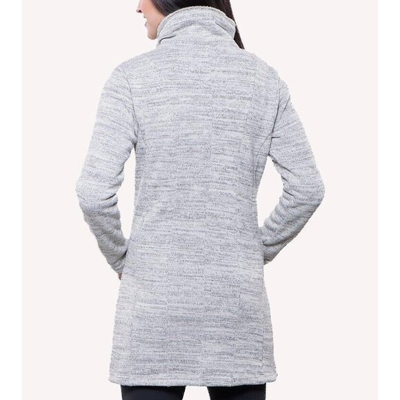 Kuhl Women's Alaska Long Sweater Jacket Gray Full Zip Knit Outdoor Fleece Small‎ - Picture 9 of 12